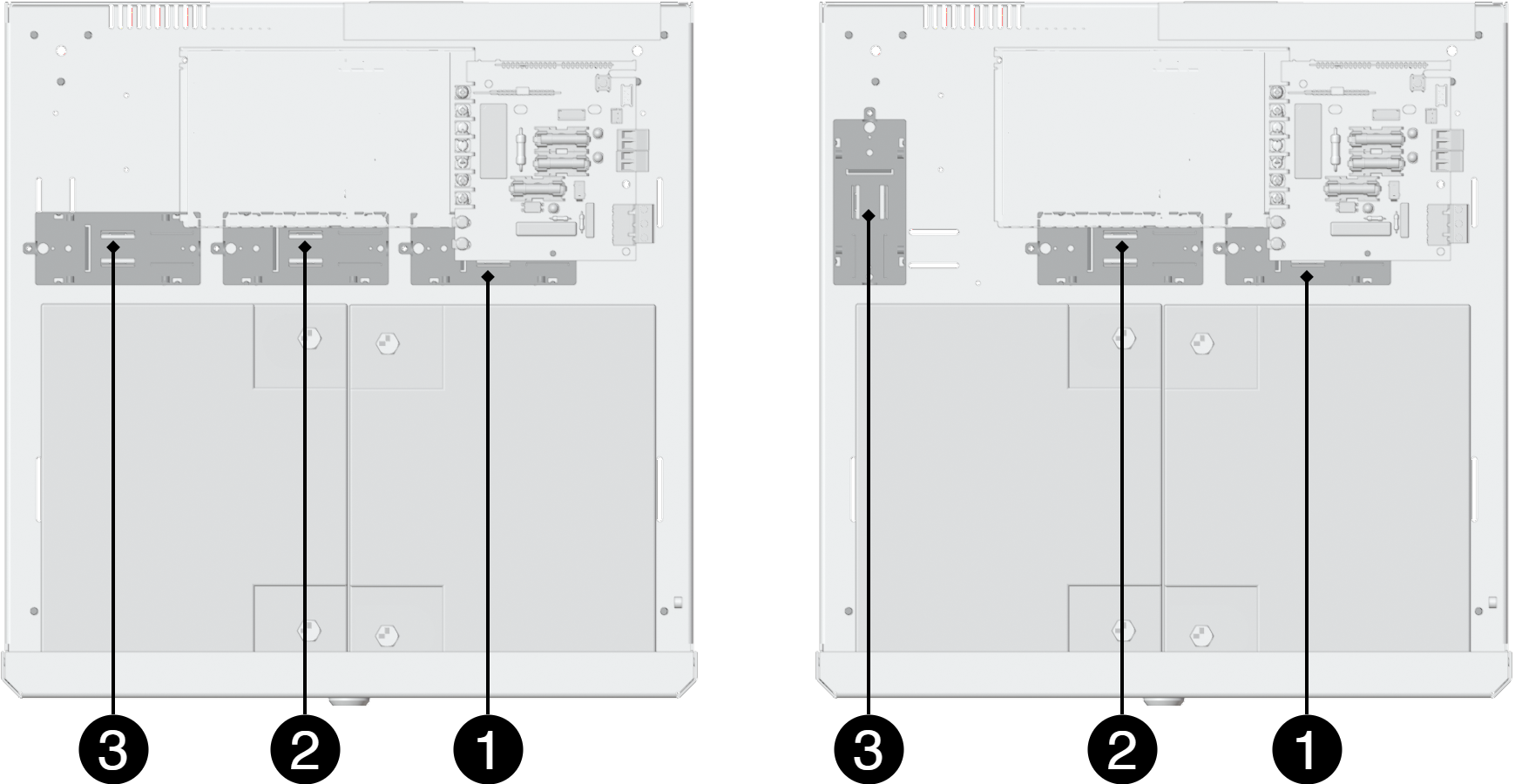 Positions on optional boards in ECO 24V 5A L