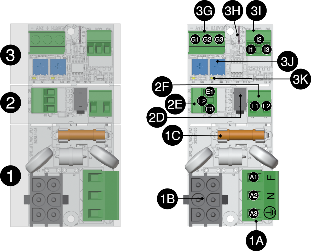 [sv] Kortet är tredelat och kan delas upp för att erhålla önskad funktion.