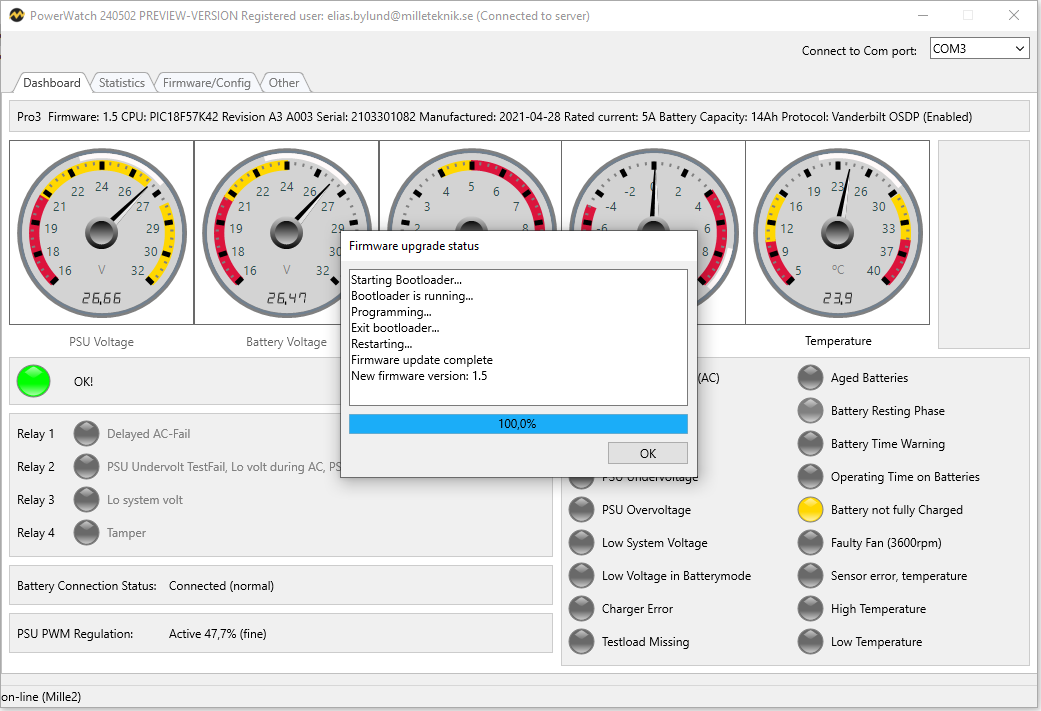 Firmware uppdatering 1.Firmware uppdatering 3.