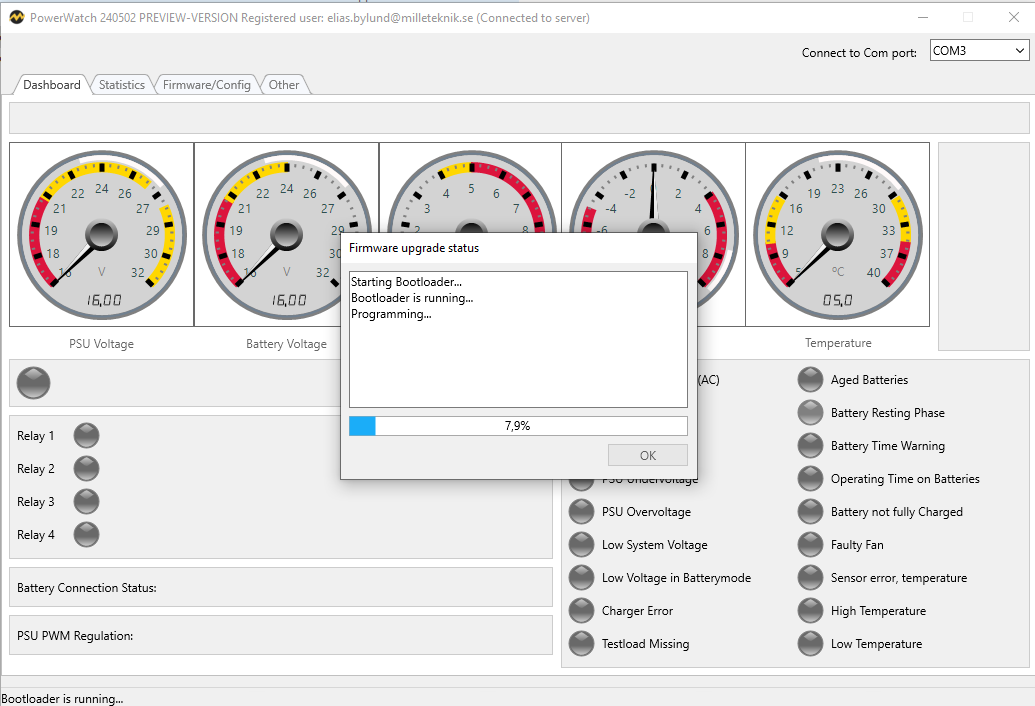 Firmware uppdatering 1.Firmware uppdatering 2.