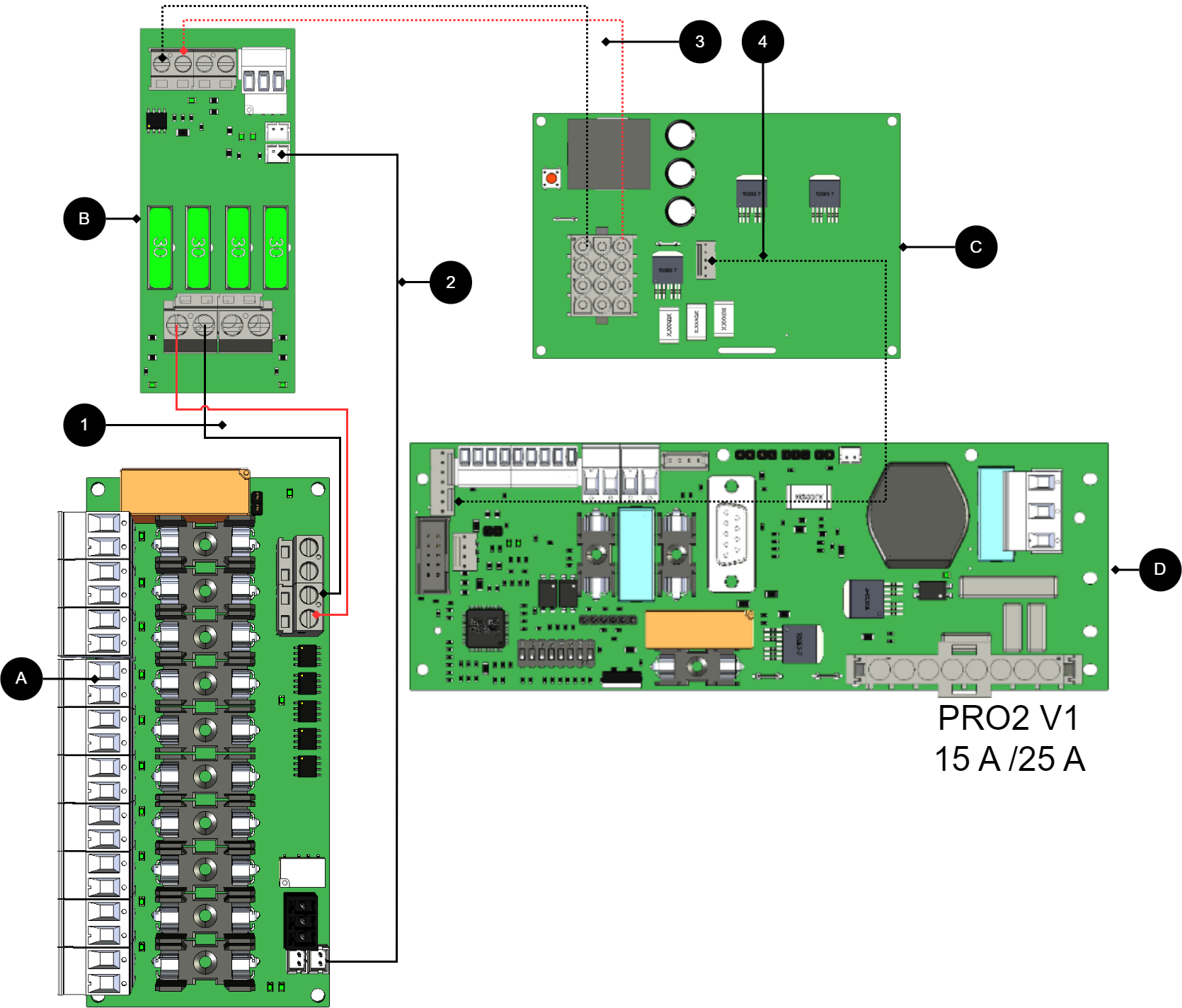 Connect the card as shown in the picture.