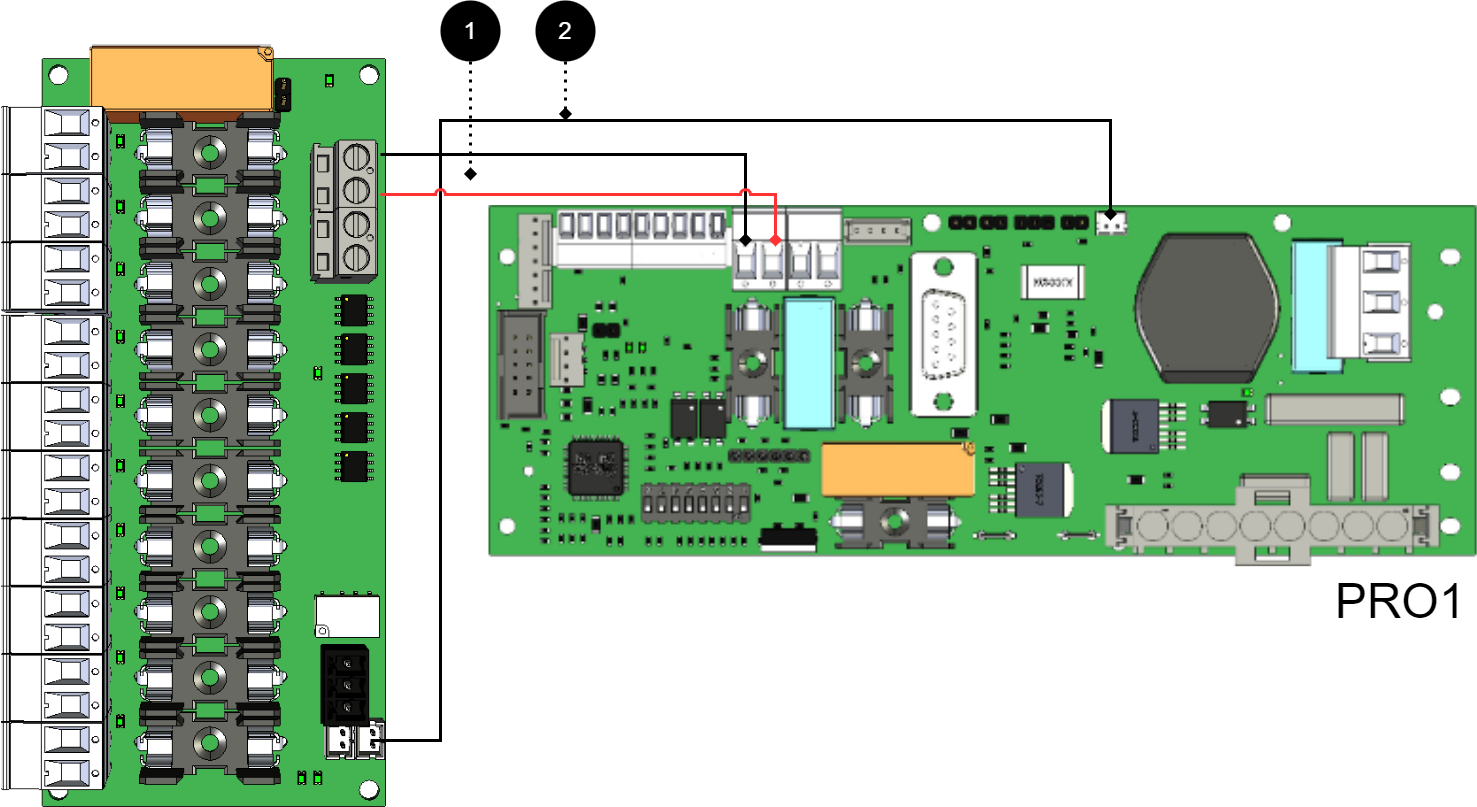 Connect the card as shown in the picture.