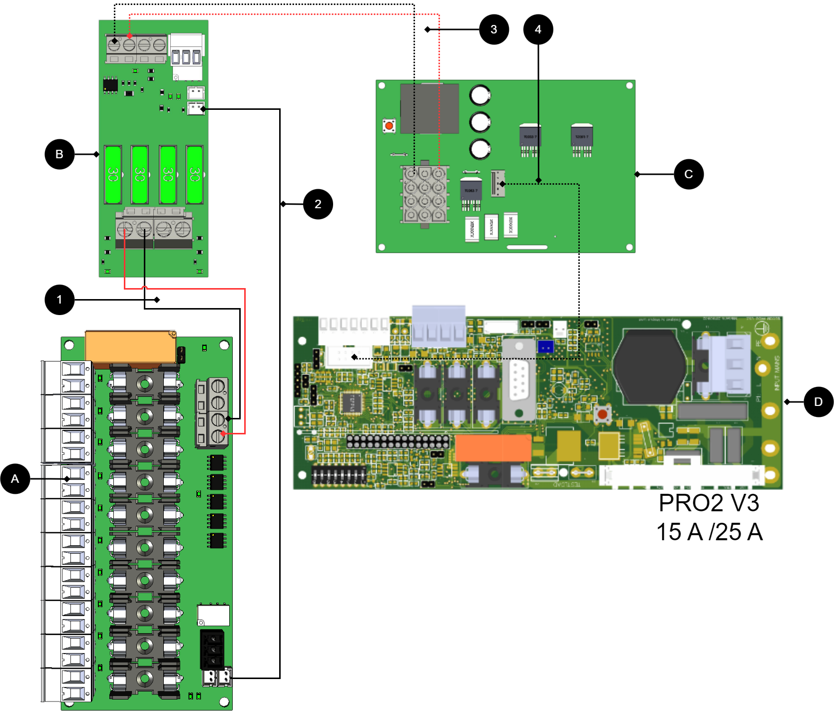 Connect the card as shown in the picture.