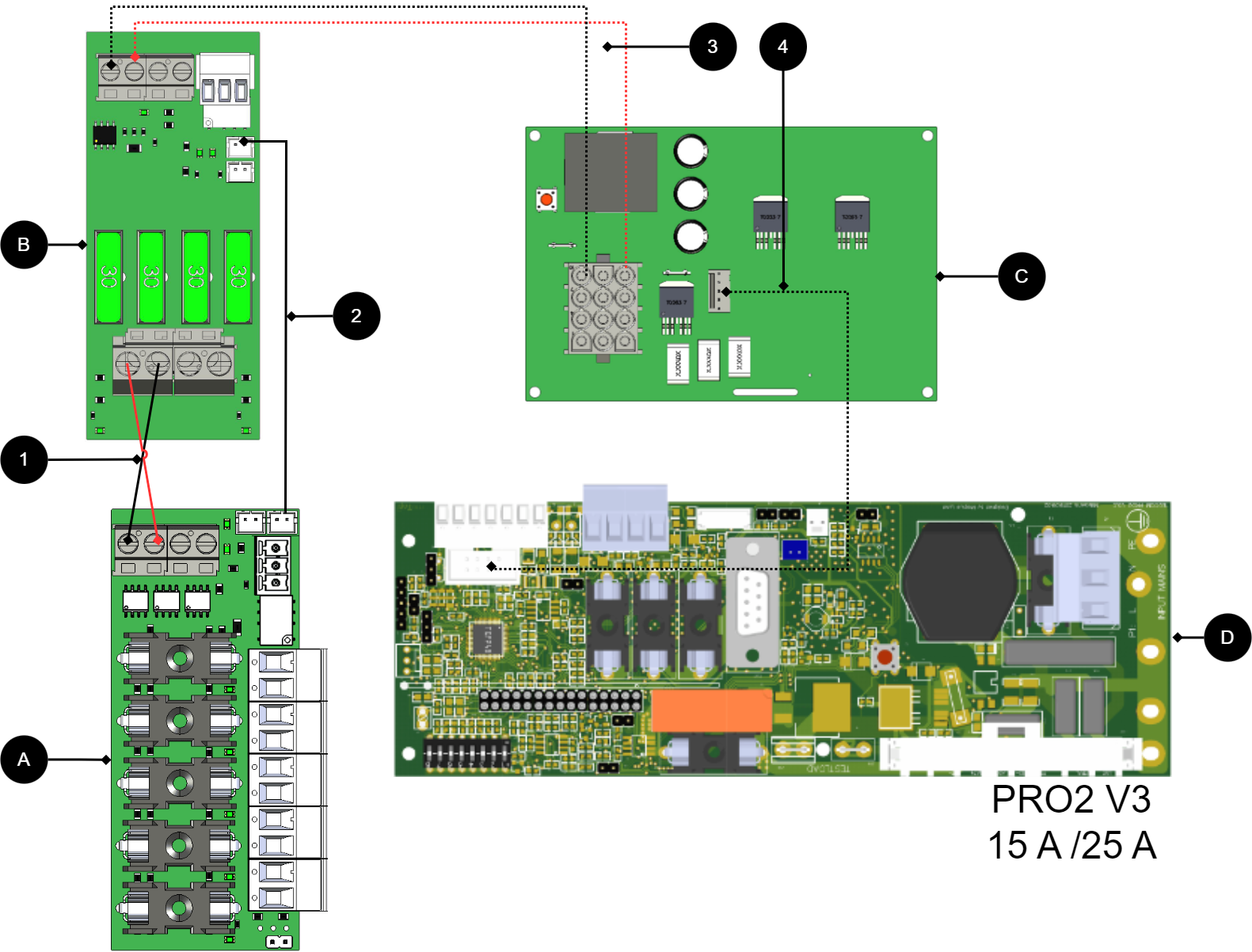 Connect the card as shown in the illustration.