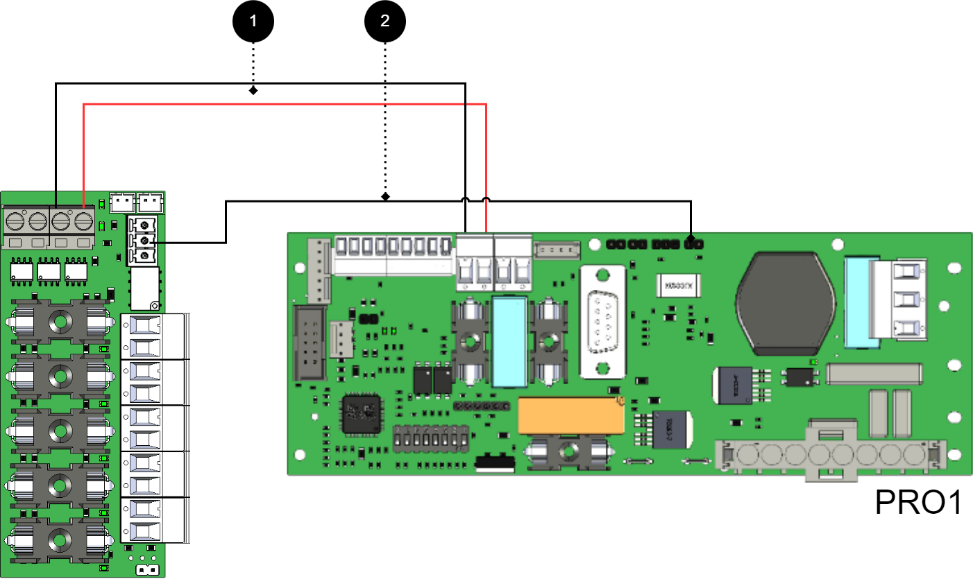 Connect the card as shown in the picture.