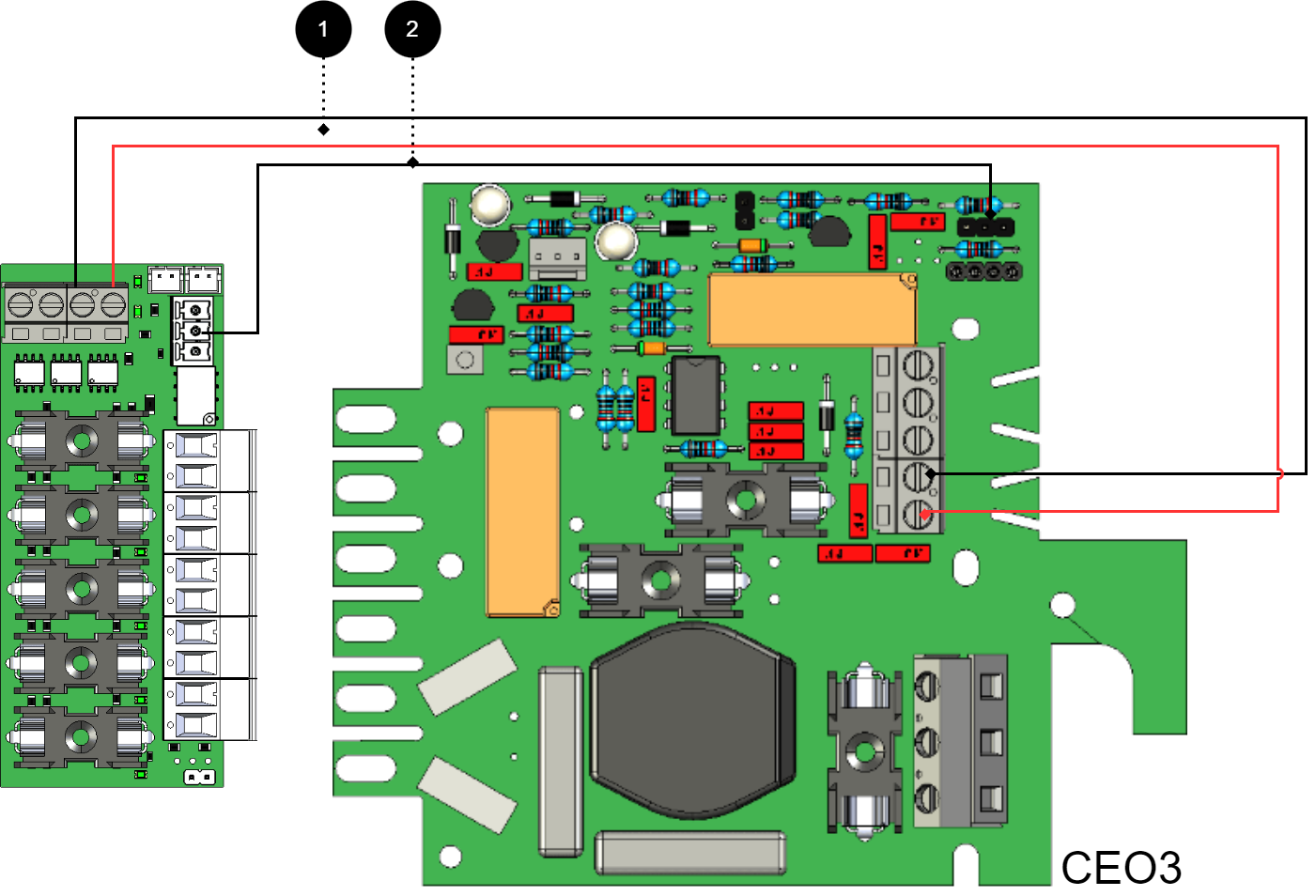 Connect the card as shown in the illustration.
