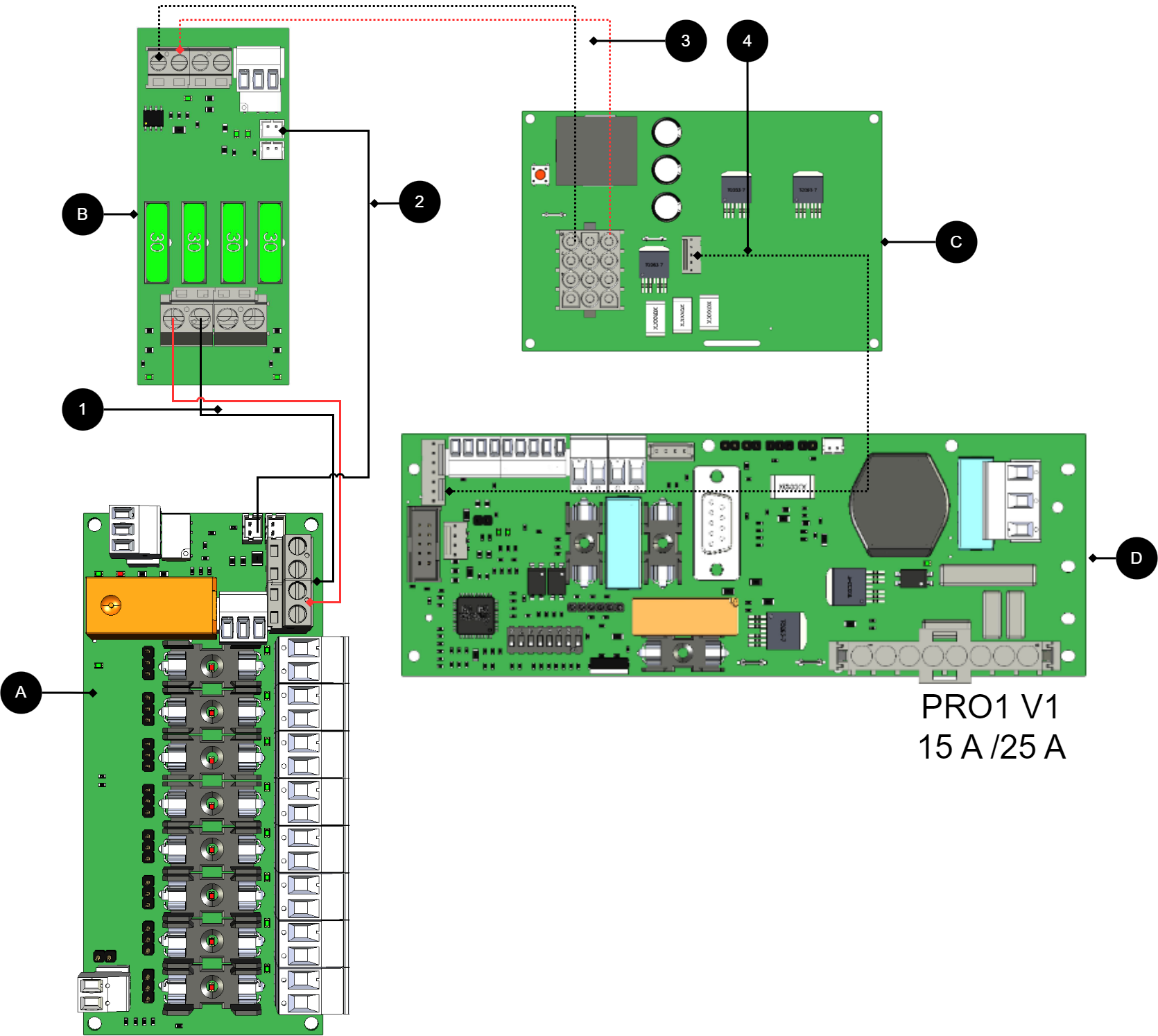 Connect the card as shown in the picture.