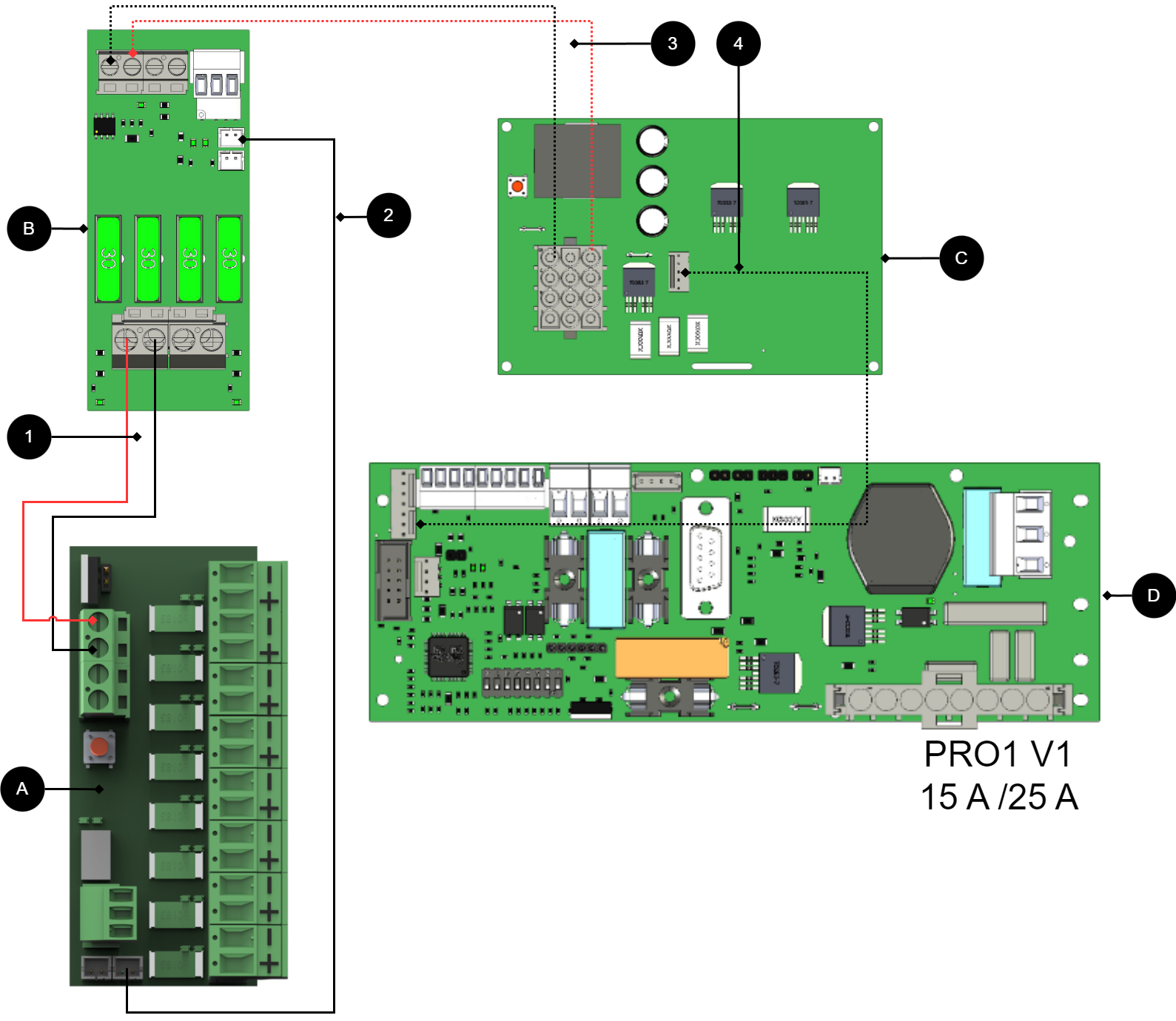 Connect the card as shown in the picture