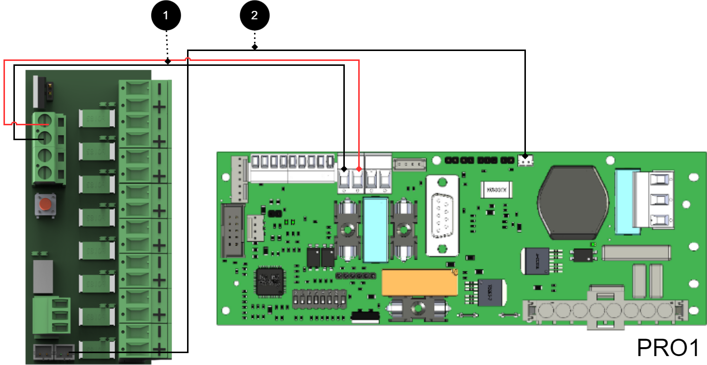 Connect the card as shown in the picture