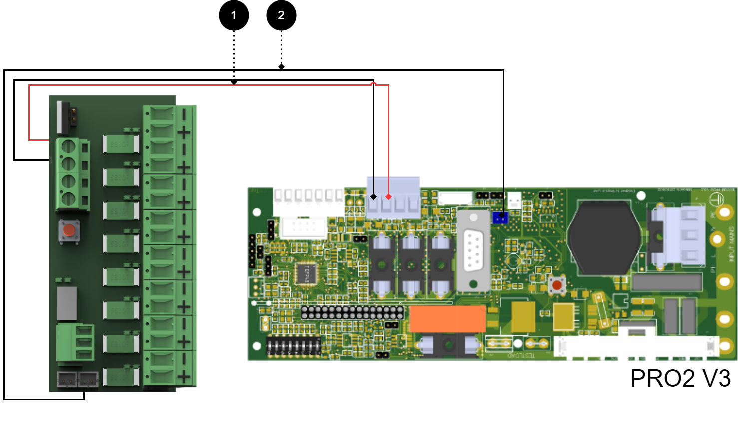 Connect the card as shown in the picture.