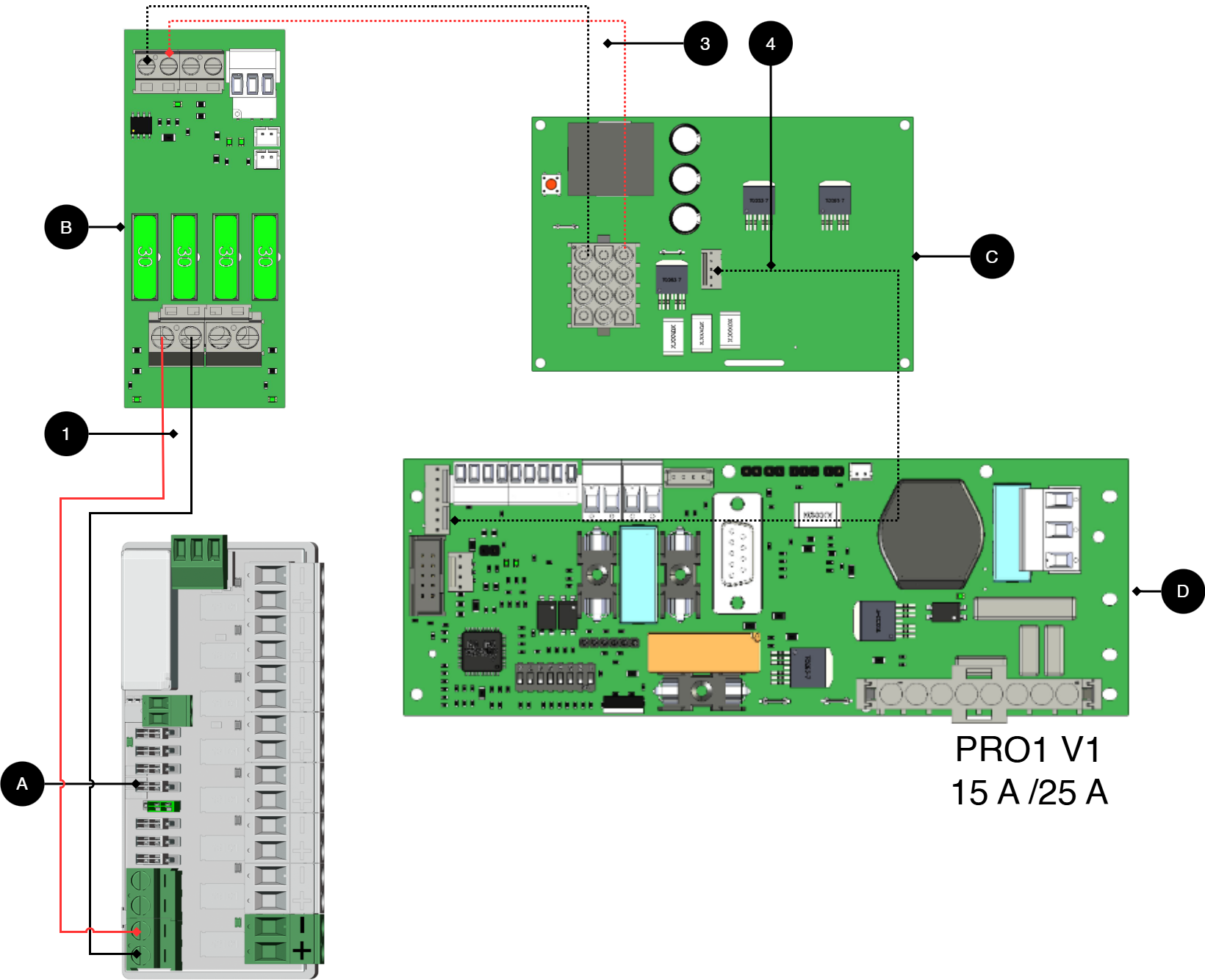 Connect the card as shown in the picture