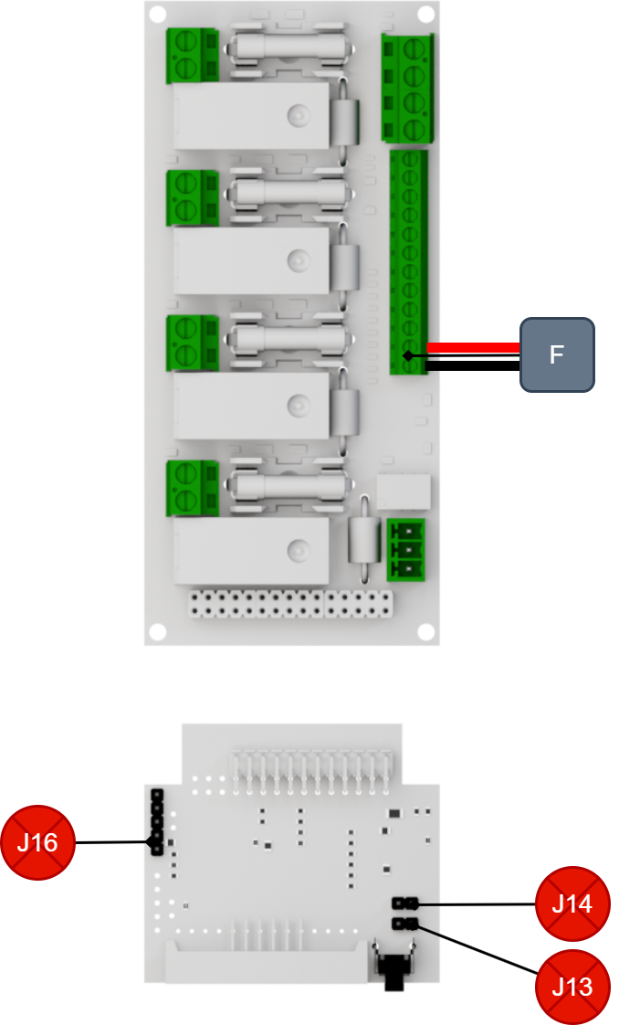 Negative logic common control, factory setting.