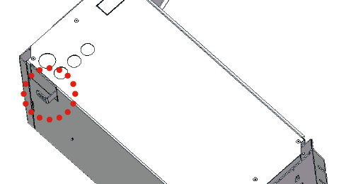 Placement of tamper switch when wall mounted.