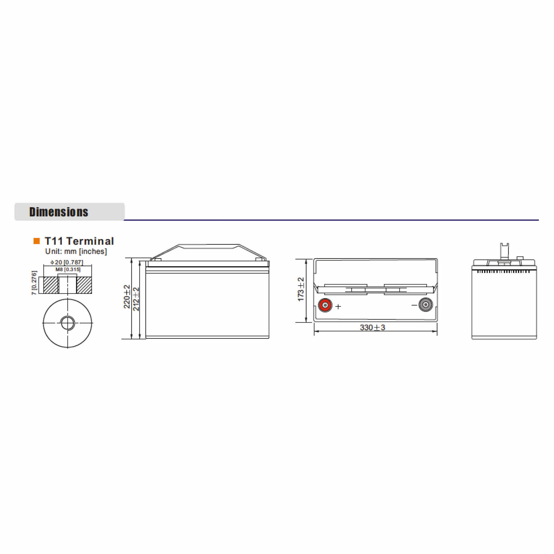 Milleteknik - 100ah Dimension