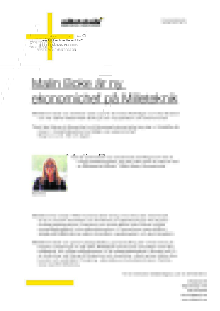 Milleteknik - Pressrelease Malinboke