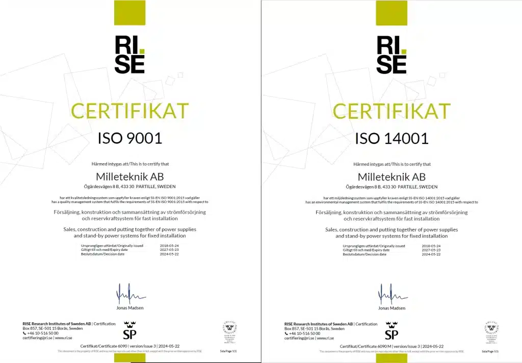 Milleteknik - Certifkat 2024